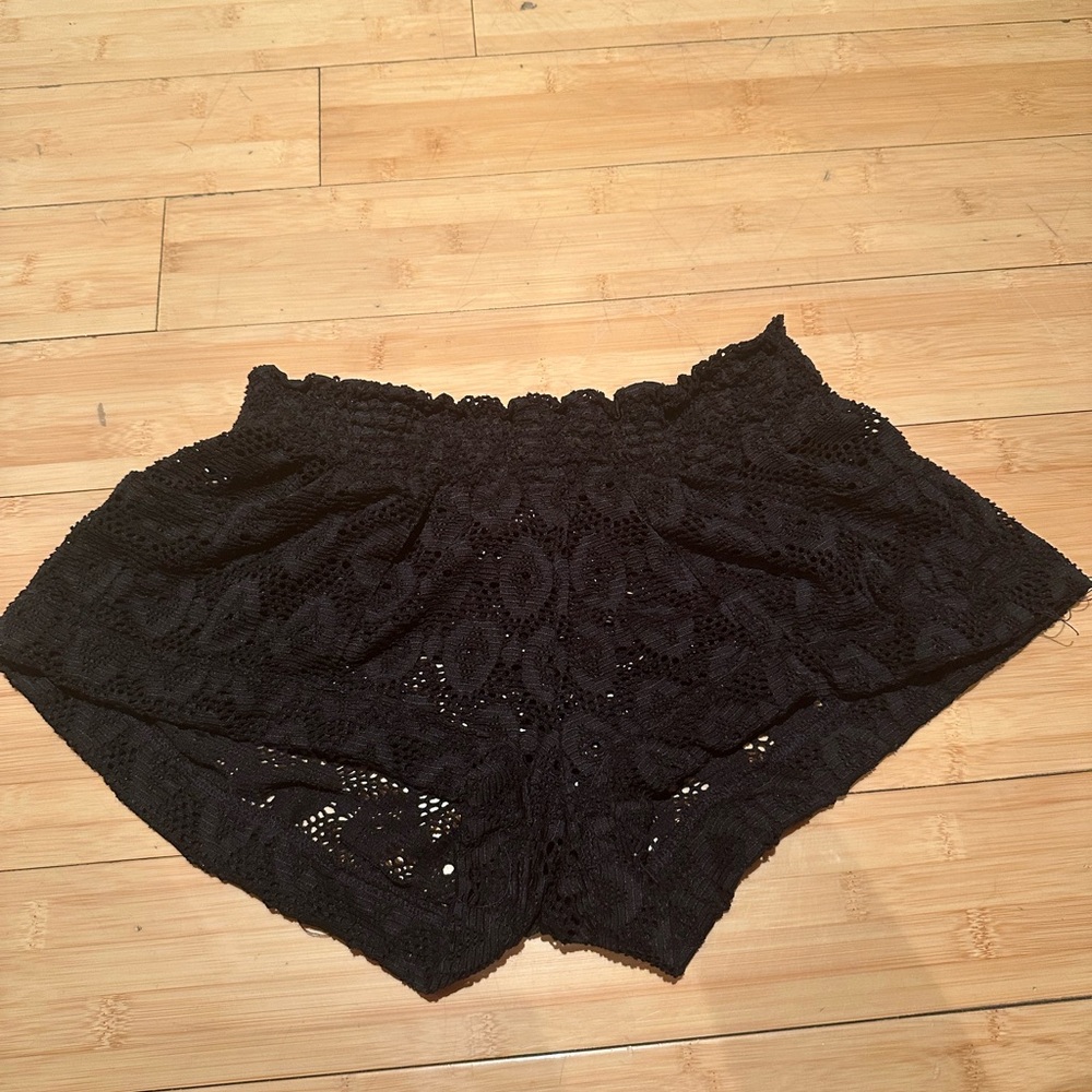 Black Women’s Shorts - Feminine Crochet Summer Shorts